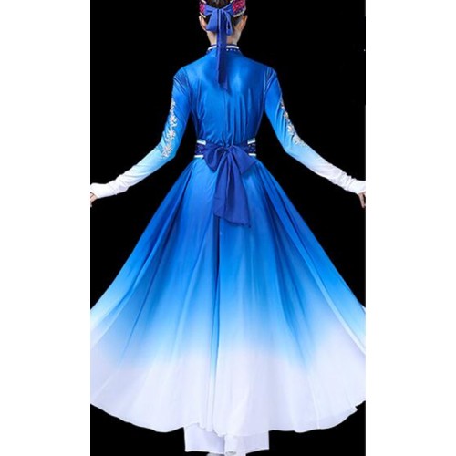 Mongolian dresses girls women's  stage performance National Mongolia drama show cosplay performance robes dresses